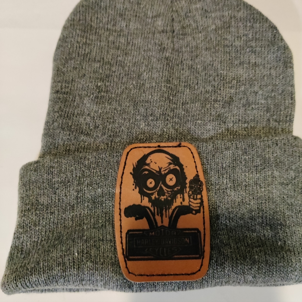 Harley Davidson patch beanie - Picture 2 of 2